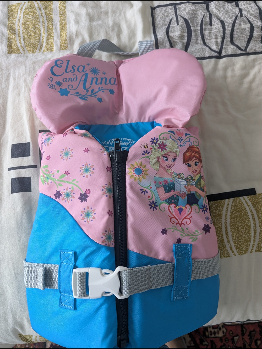 Disney Frozen Elsa and Anna Kids Life Jacket - Pink & Blue For 20-30 lb